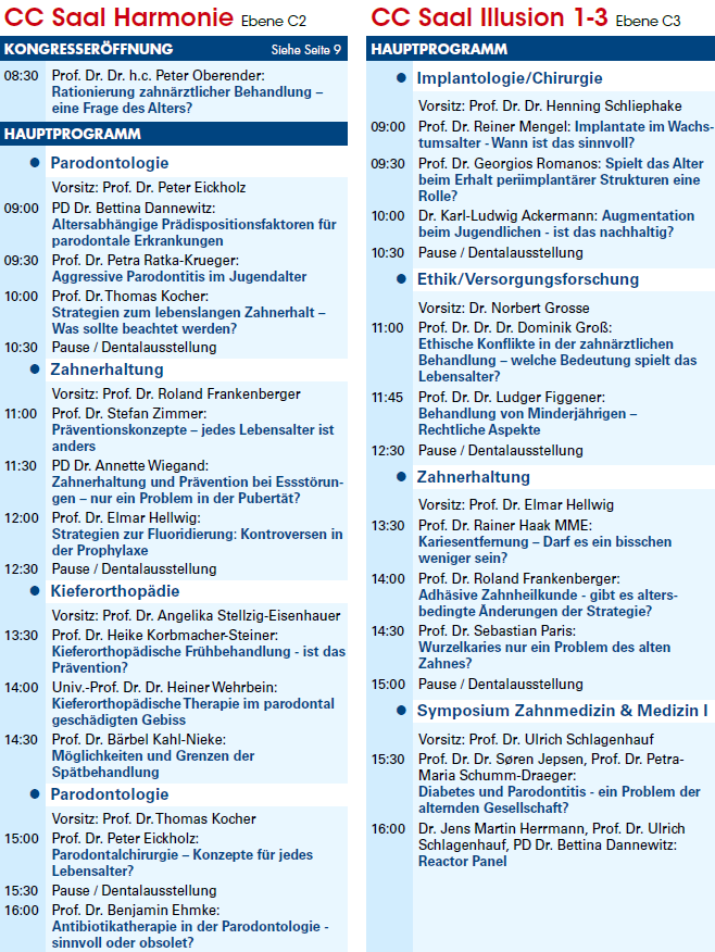 Deutscher Zahnärztetag 2013: Programm Freitag